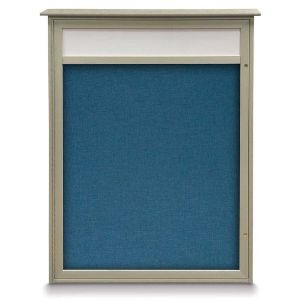 Double Door Enclosed Indoor Letterboard, UNITED VISUAL PRODUCTS, Mfr# UV1142H-SATIN-LICORI